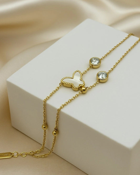 Double Layer Chain Butterfly Bracelets