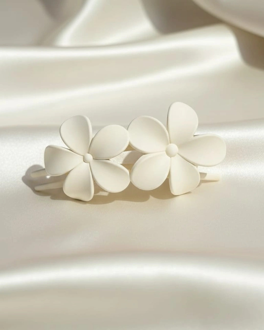 Matte Double Flower Hair Clip
