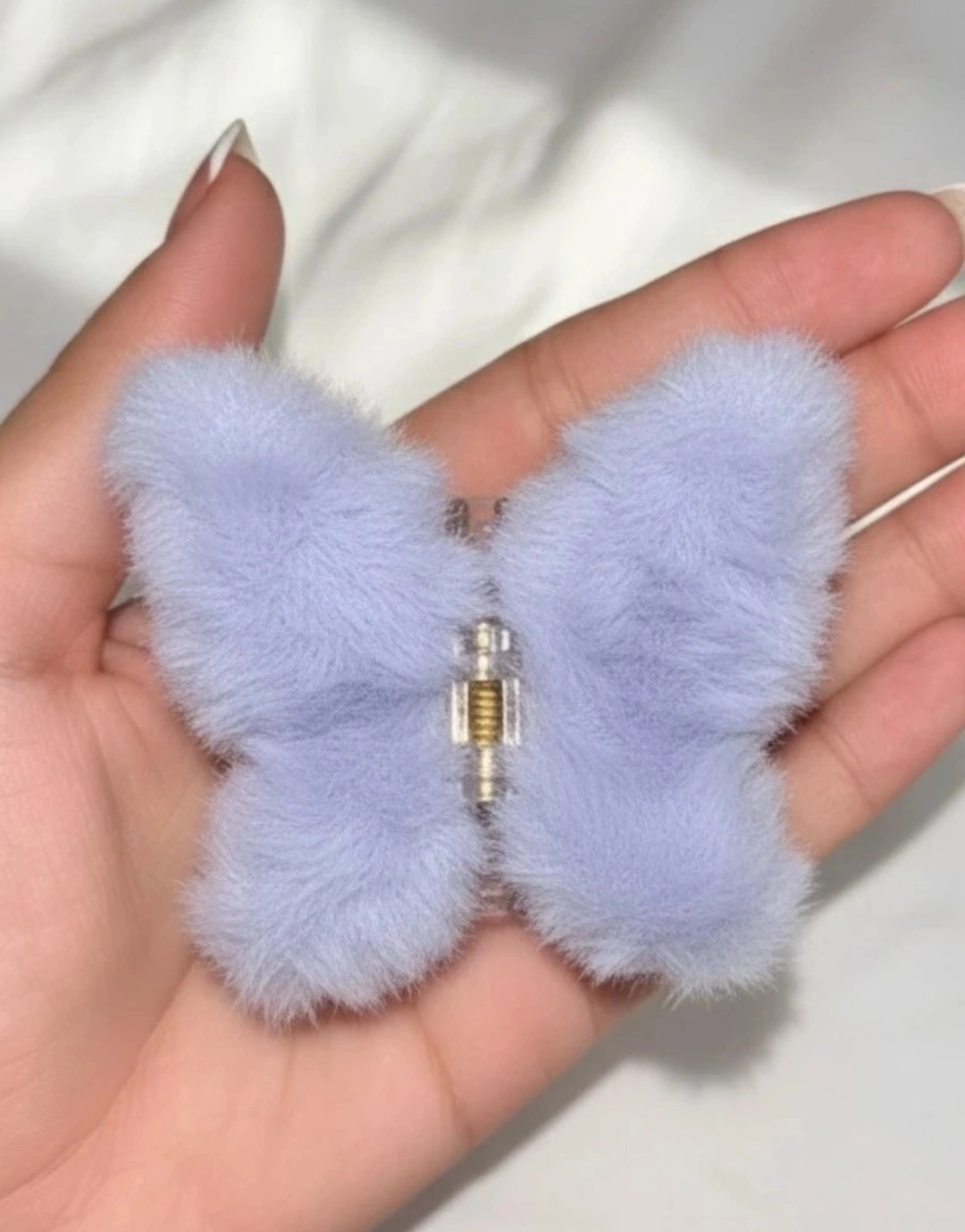 Butterfly Fur Claw Clips