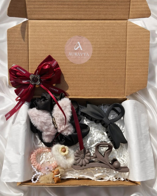 Auravya Raw Beauty Hair Accessories Gift Box