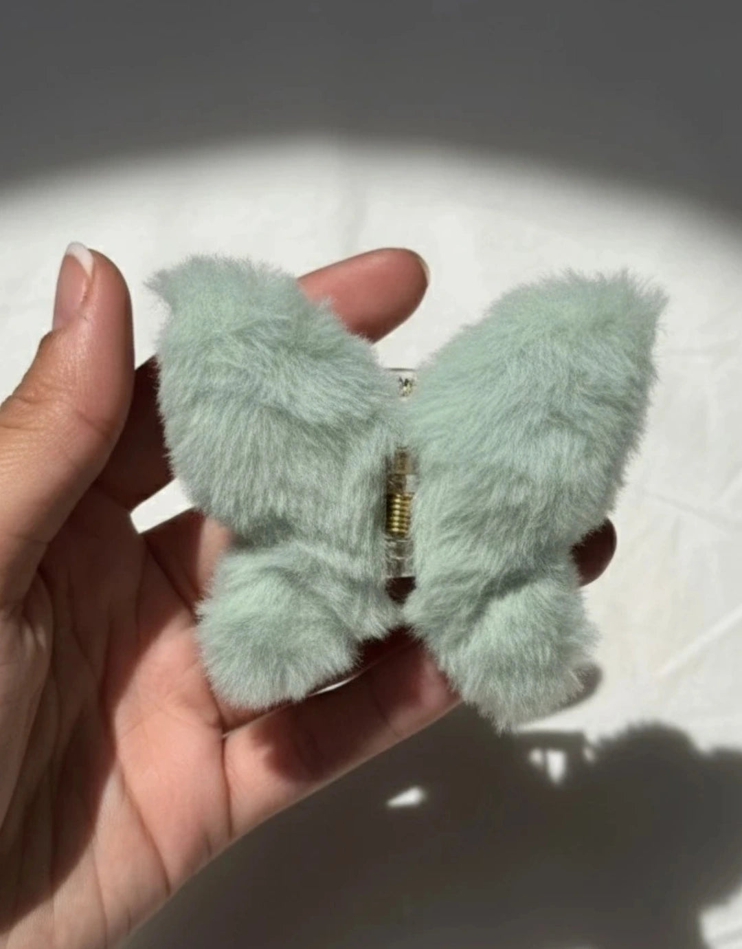 Butterfly Fur Claw Clips