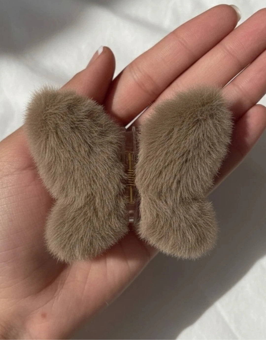 Butterfly Fur Claw Clips