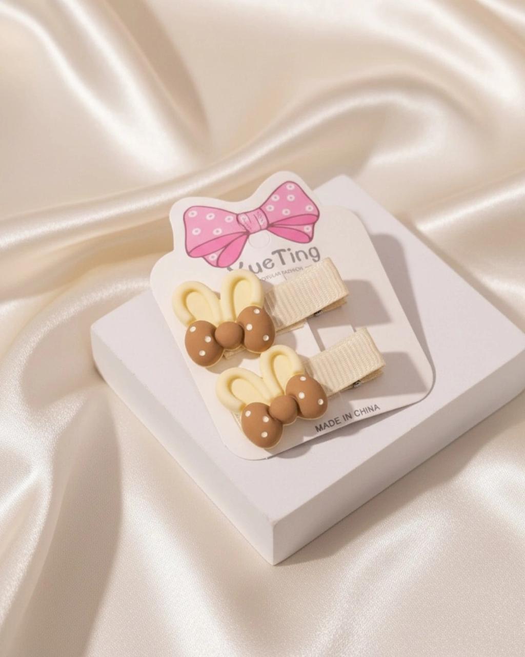 Honey Bunny Bow Hair Clip - Set of 2