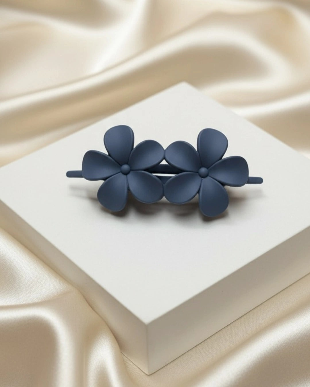 Matte Double Flower Hair Clip