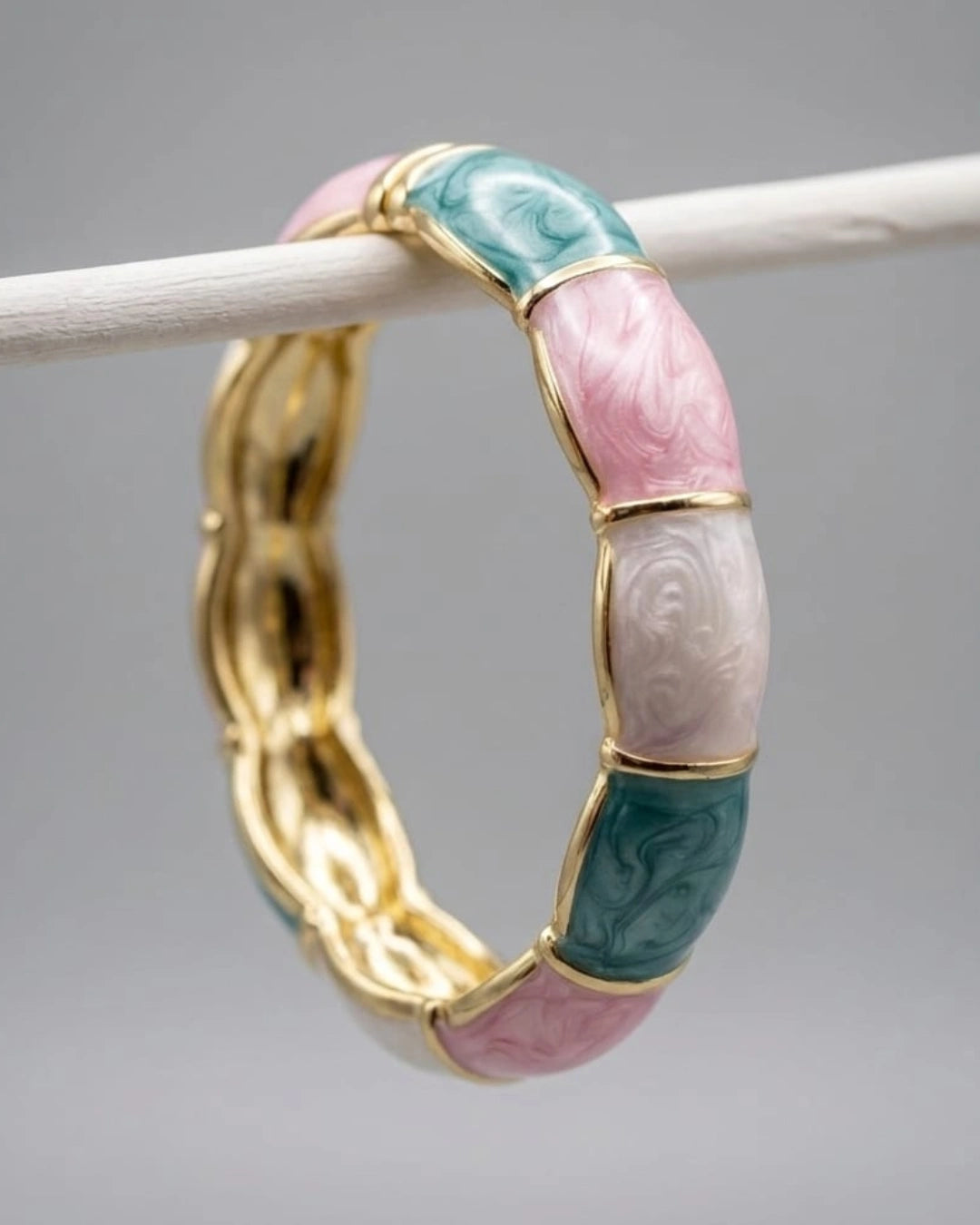 Blush and Teal Harmony Bracelet