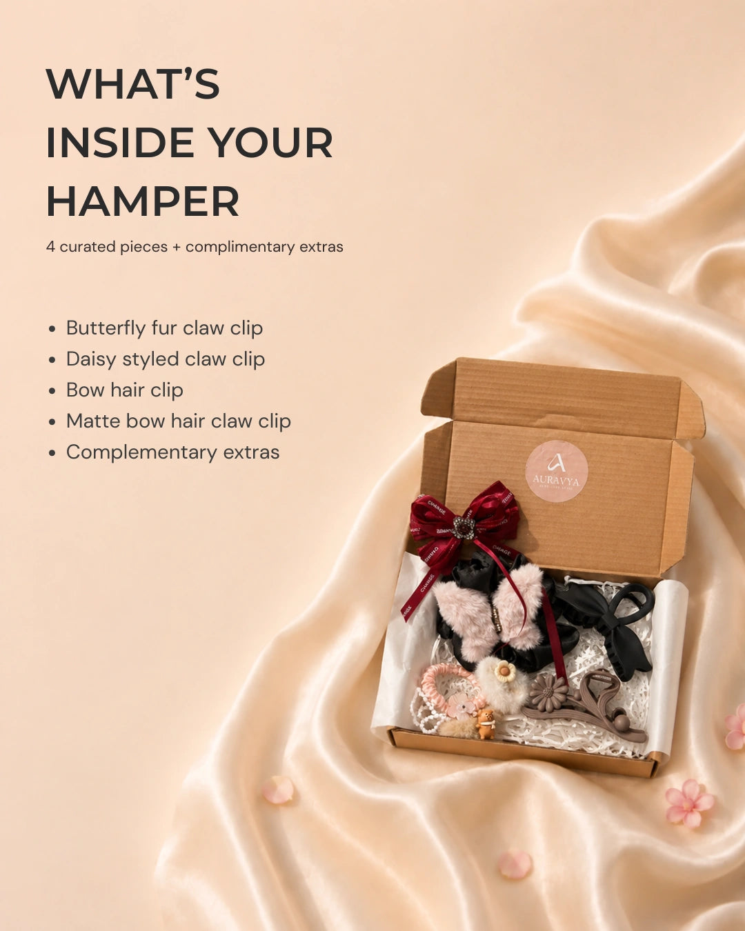 Auravya Raw Beauty Hair Accessories Gift Box