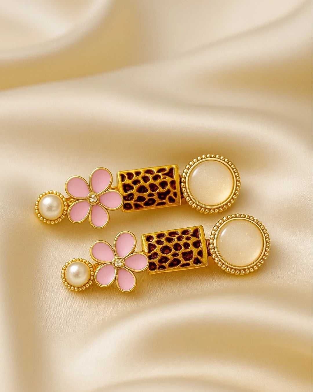 Leopard Bloom Luxe Clips - Set of 2