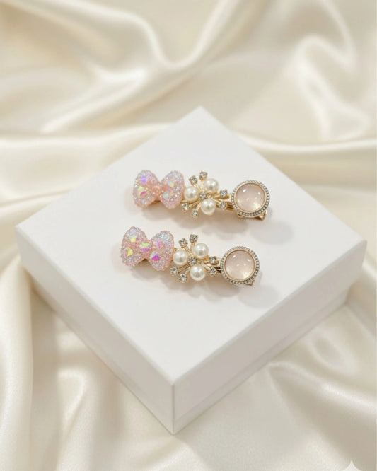 Crystal Bow Pearl Radiance Set of 2