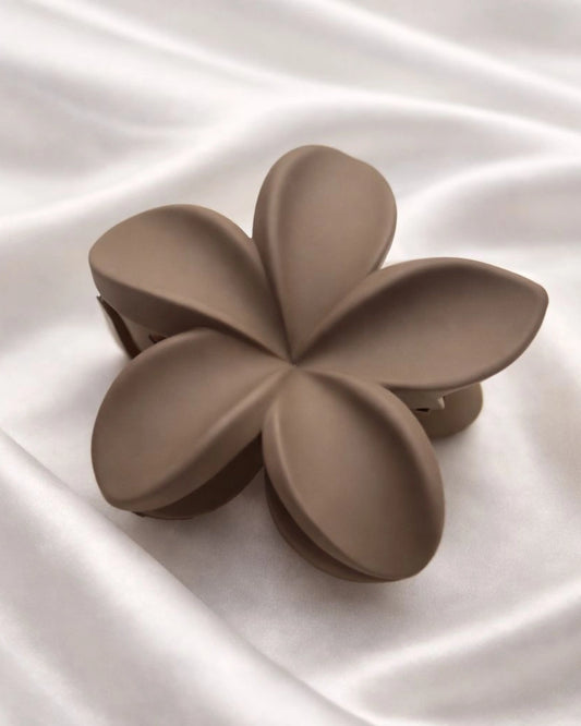 Matte Floral Hair Claw Clip