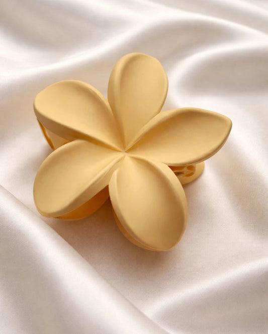 Matte Floral Hair Claw Clip