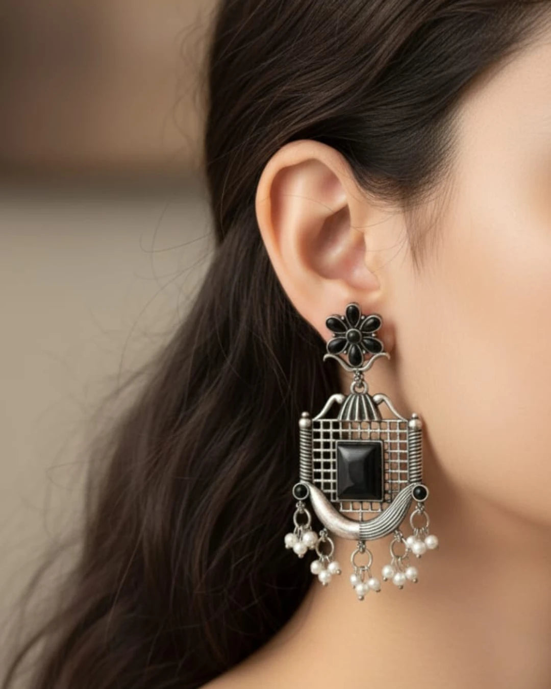 Virasat Square Shaped Jhumka