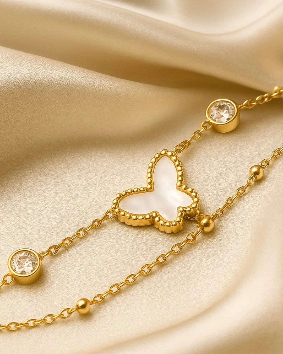 Double Layer Chain Butterfly Bracelets
