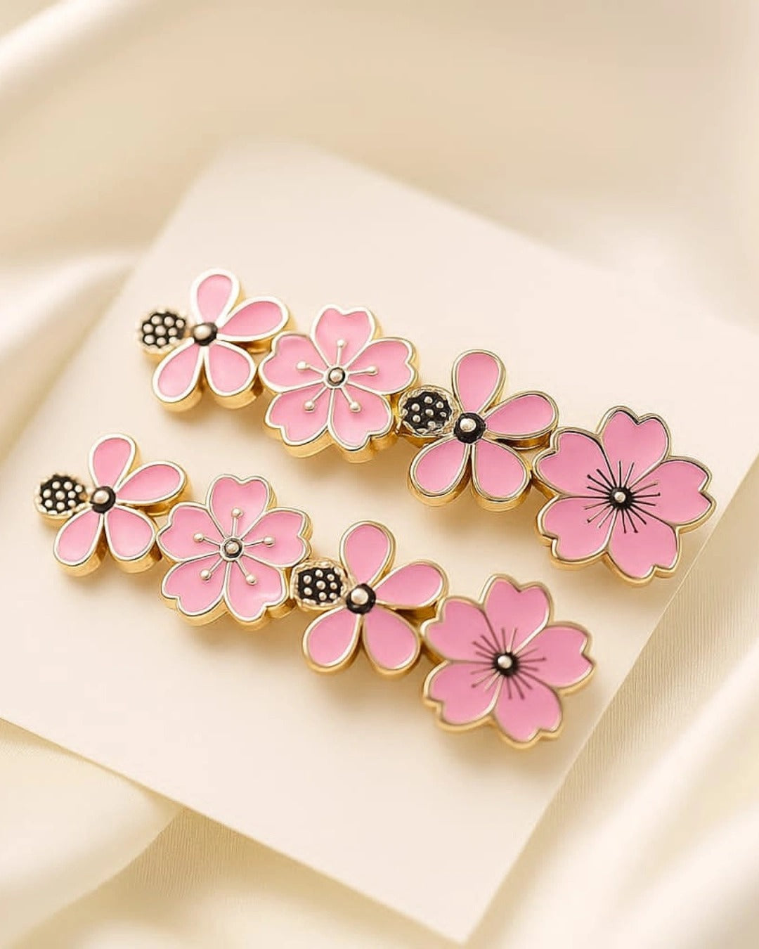 Golden Sakura Grace Clips - Set of 2